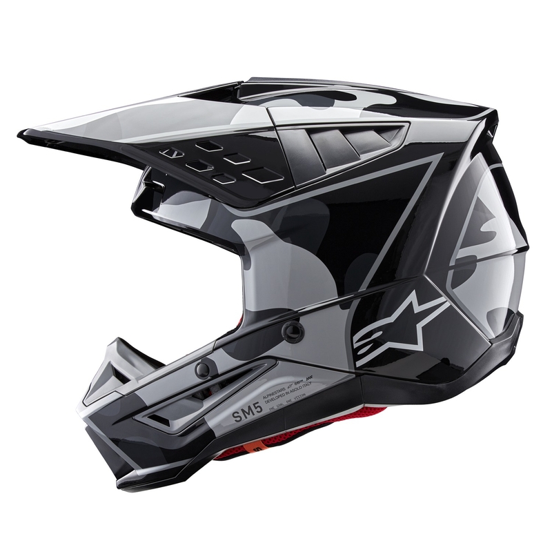 Alpinestars S-M5 Rover 2 κράνος motocross μαύρο και ασημί