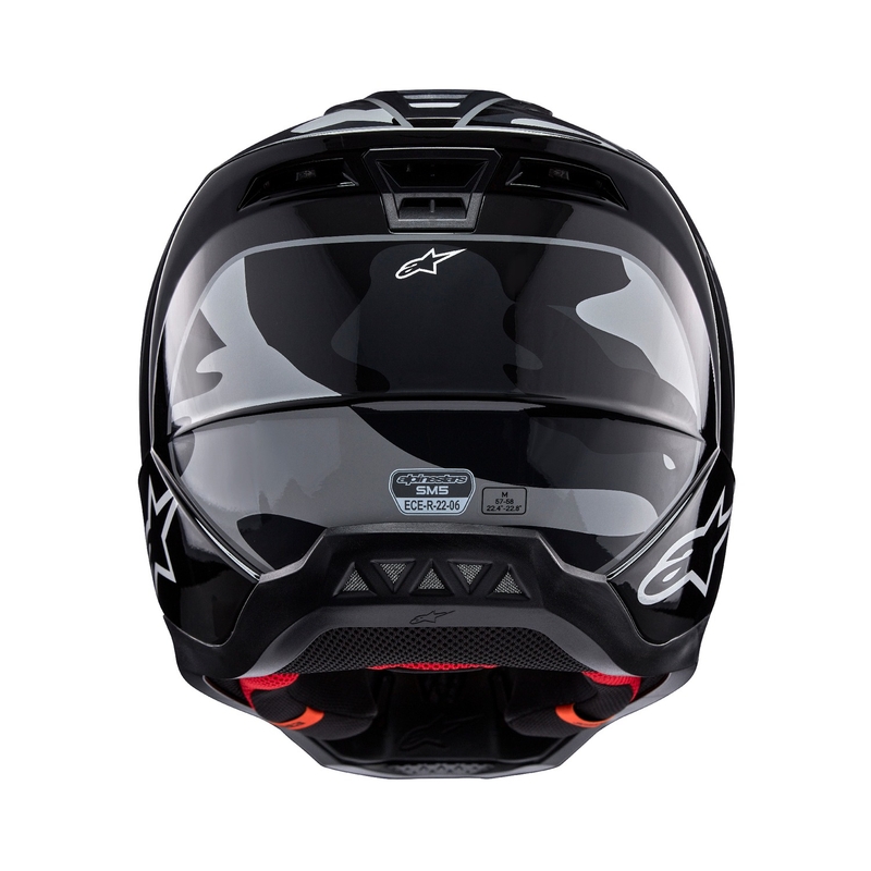 Alpinestars S-M5 Rover 2 κράνος motocross μαύρο και ασημί