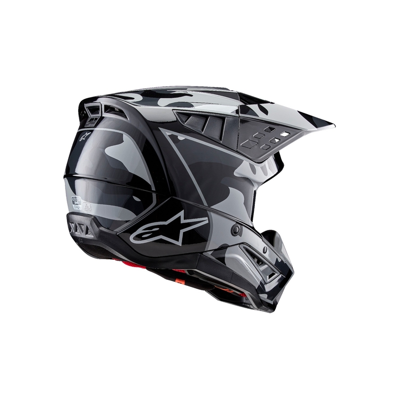Alpinestars S-M5 Rover 2 κράνος motocross μαύρο και ασημί