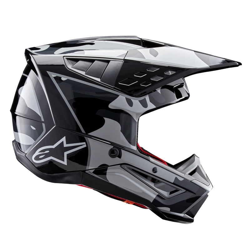 Alpinestars S-M5 Rover 2 κράνος motocross μαύρο και ασημί