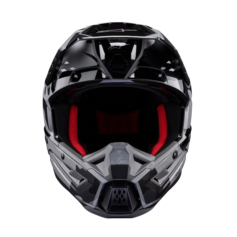 Alpinestars S-M5 Rover 2 κράνος motocross μαύρο και ασημί