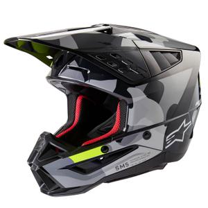 Alpinestars S-M5 Rover 2 κράνος motocross σκούρο γκρι-κίτρινο φλούο
