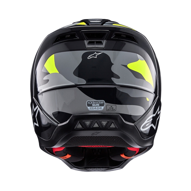 Alpinestars S-M5 Rover 2 κράνος motocross σκούρο γκρι-κίτρινο φλούο