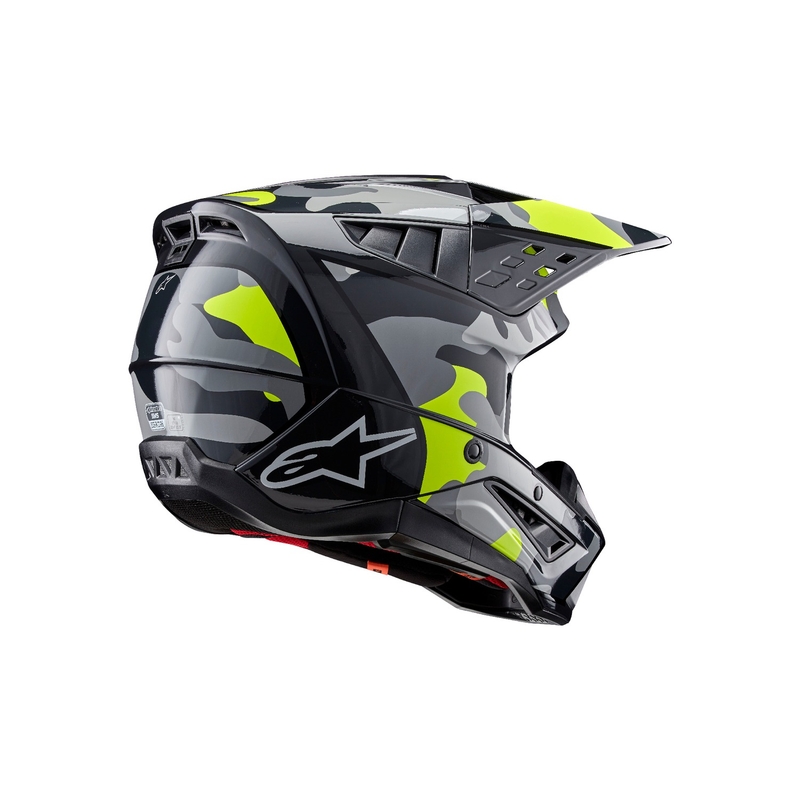 Alpinestars S-M5 Rover 2 κράνος motocross σκούρο γκρι-κίτρινο φλούο