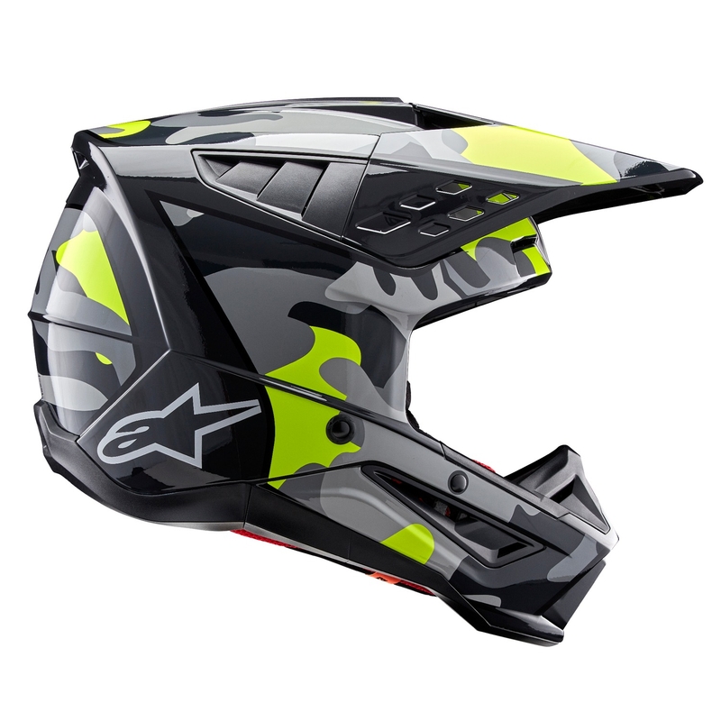 Alpinestars S-M5 Rover 2 κράνος motocross σκούρο γκρι-κίτρινο φλούο