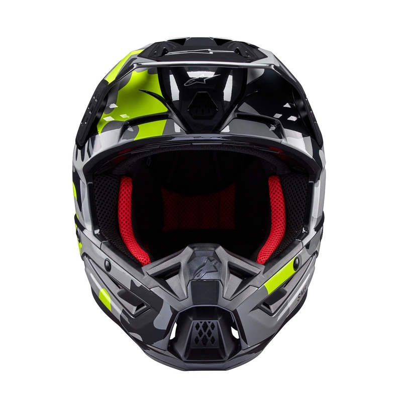 Alpinestars S-M5 Rover 2 κράνος motocross σκούρο γκρι-κίτρινο φλούο
