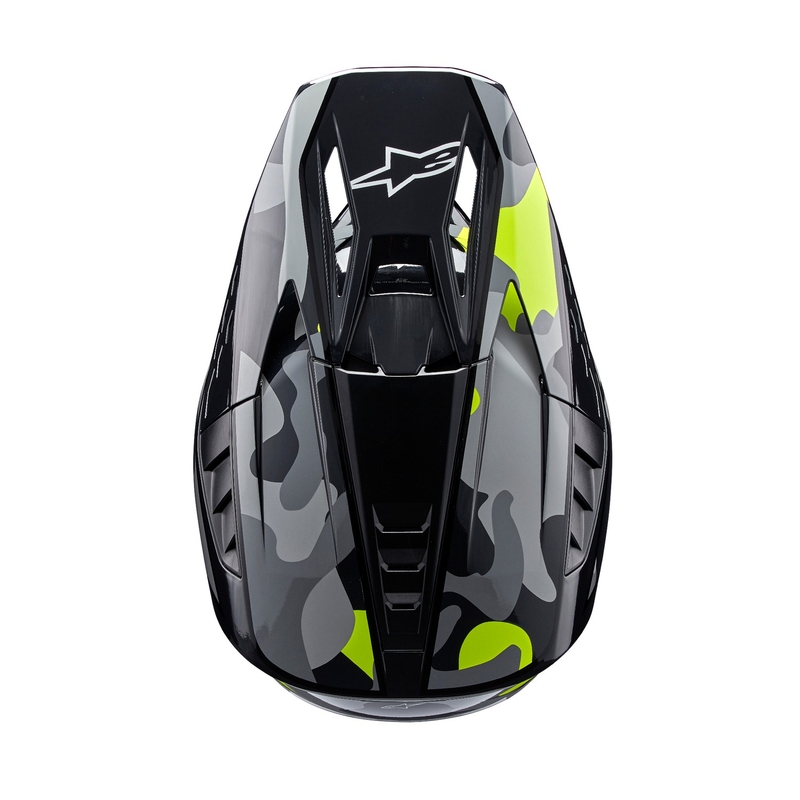 Alpinestars S-M5 Rover 2 κράνος motocross σκούρο γκρι-κίτρινο φλούο