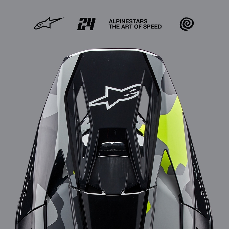 Alpinestars S-M5 Rover 2 κράνος motocross σκούρο γκρι-κίτρινο φλούο