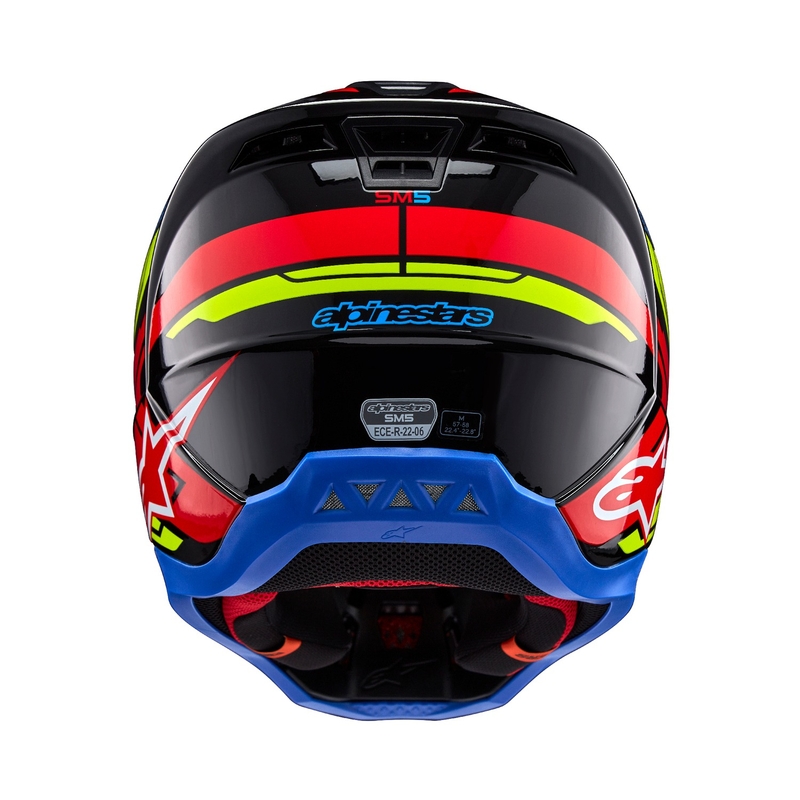 Alpinestars S-M5 Action 2 fluo κίτρινο-fluo κόκκινο κράνος motocross