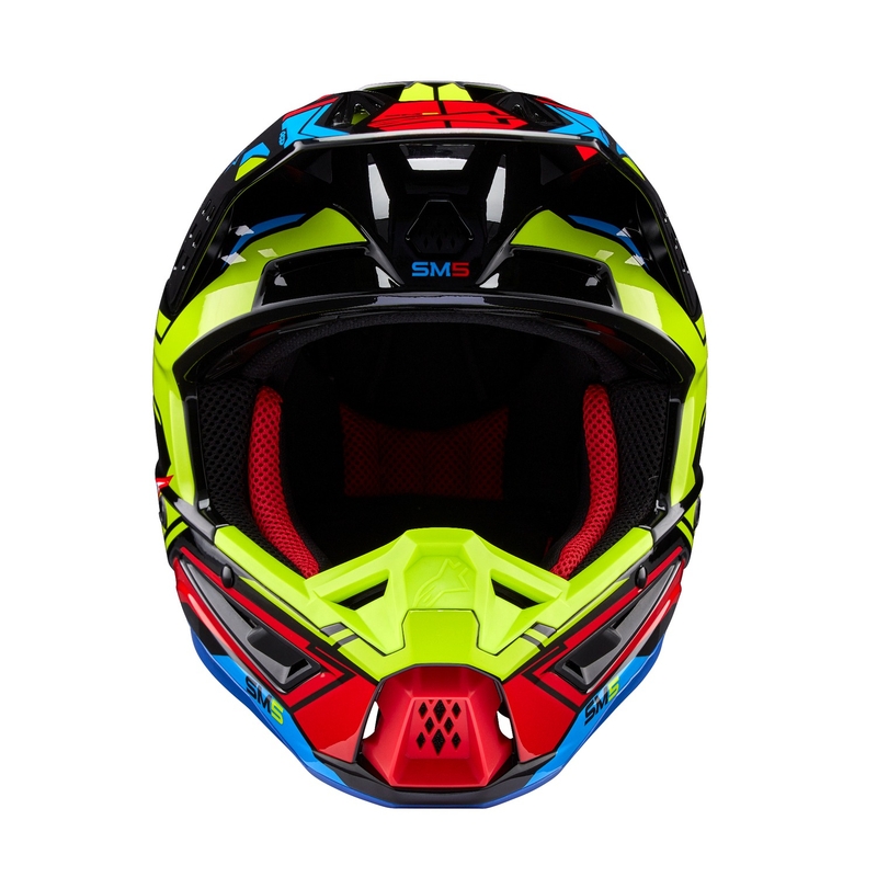 Alpinestars S-M5 Action 2 fluo κίτρινο-fluo κόκκινο κράνος motocross
