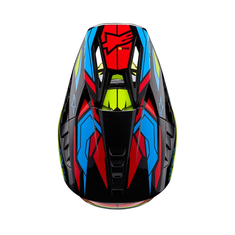 Alpinestars S-M5 Action 2 fluo κίτρινο-fluo κόκκινο κράνος motocross