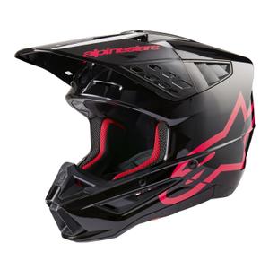Alpinestars S-M5 Corp κράνος motocross μαύρο και ροζ