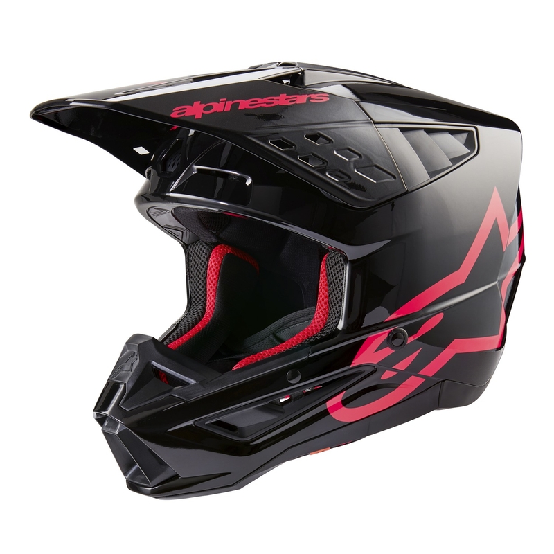 Alpinestars S-M5 Corp κράνος motocross μαύρο και ροζ