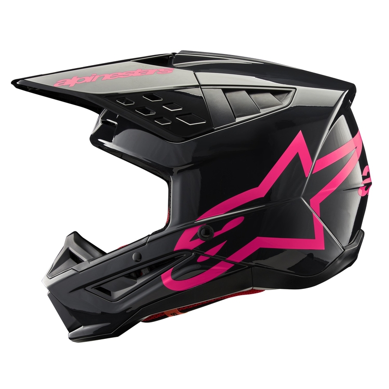 Alpinestars S-M5 Corp κράνος motocross μαύρο και ροζ