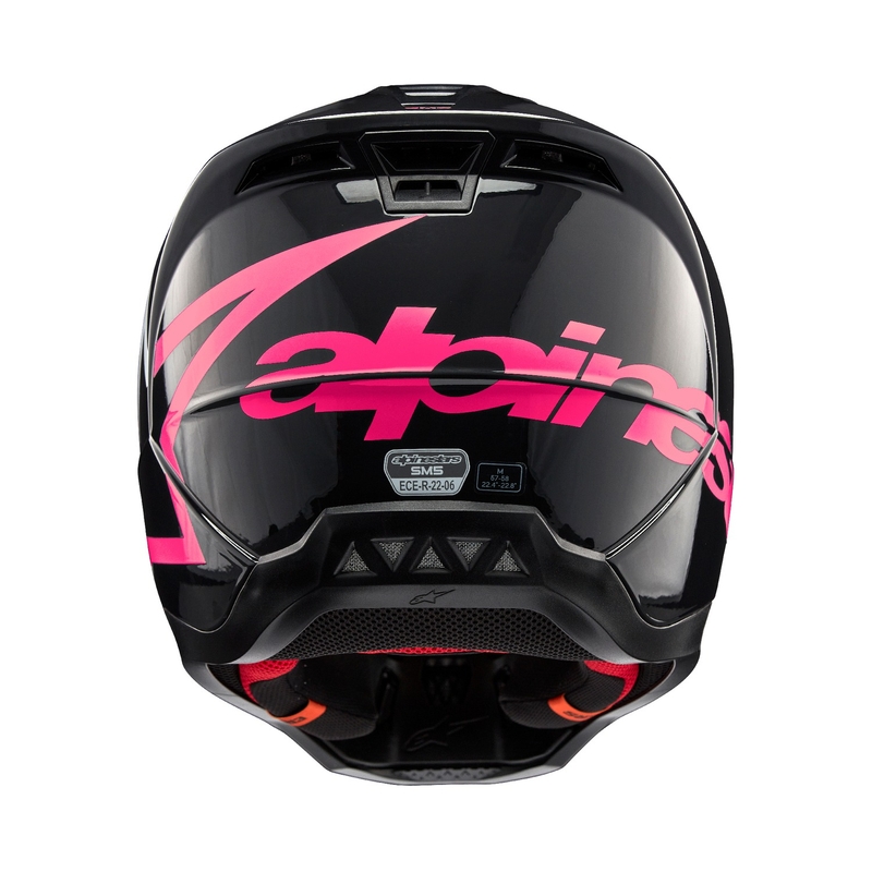 Alpinestars S-M5 Corp κράνος motocross μαύρο και ροζ