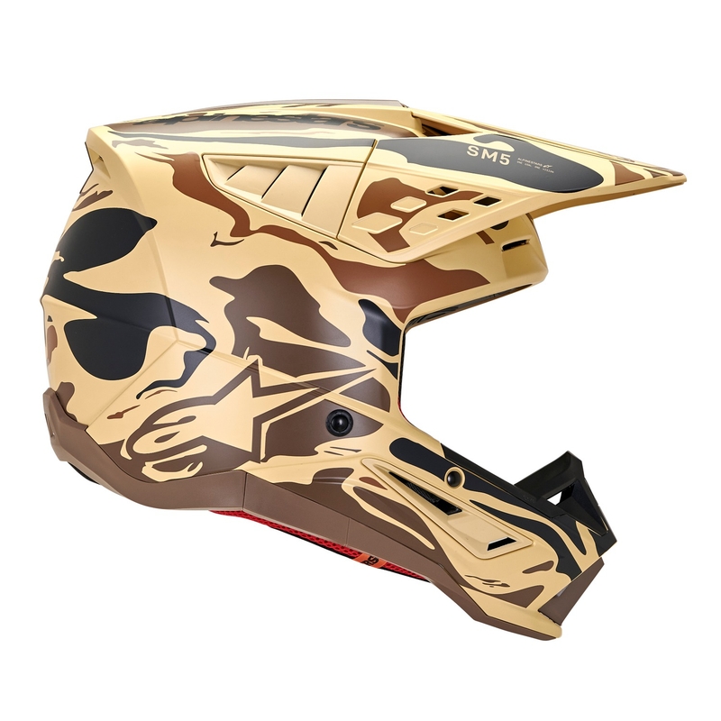 Alpinestars S-M5 Mineral κράνος motocross ματ σκούρο καφέ παραλλαγή