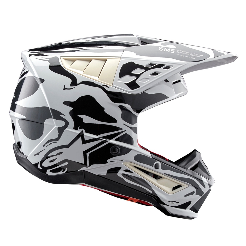 Κράνος motocross Alpinestars S-M5 Mineral γκρι παραλλαγή