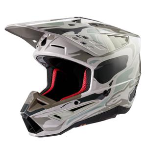 Alpinestars S-M5 Mineral γκρι-πράσινο κράνος motocross παραλλαγής