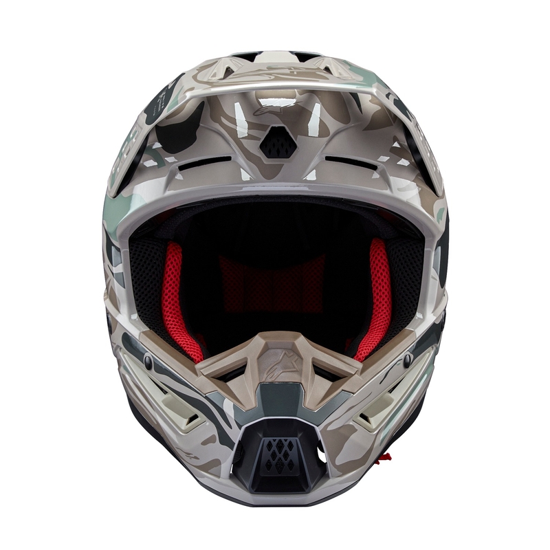Alpinestars S-M5 Mineral γκρι-πράσινο κράνος motocross παραλλαγής