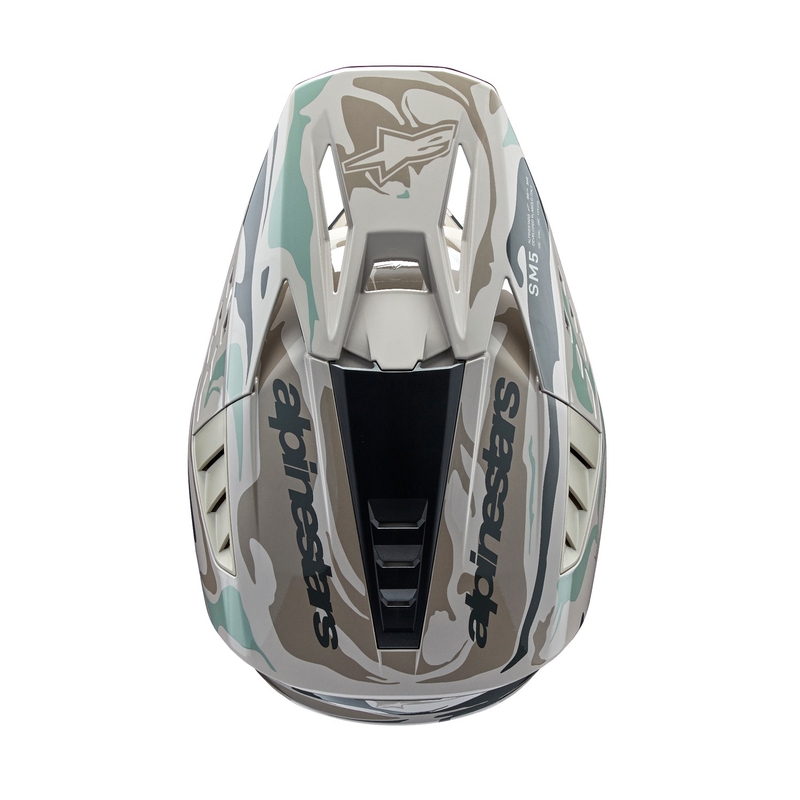 Alpinestars S-M5 Mineral γκρι-πράσινο κράνος motocross παραλλαγής