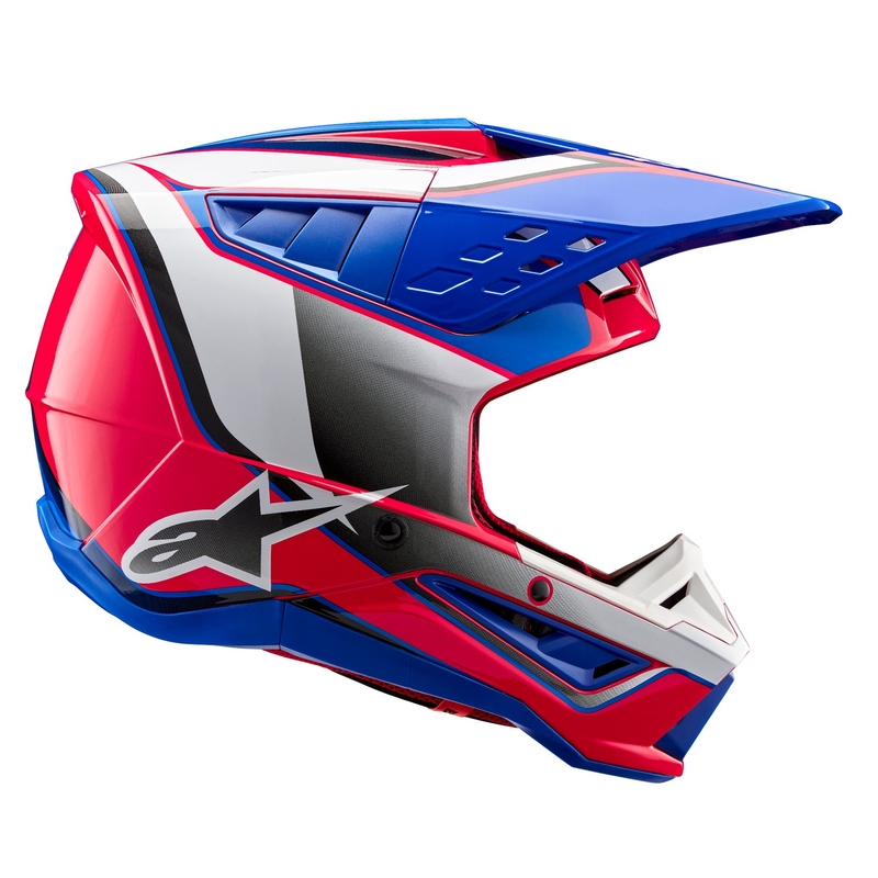 Alpinestars S-M5 Sail Κράνος Motocross λευκό-ροζ-μπλε