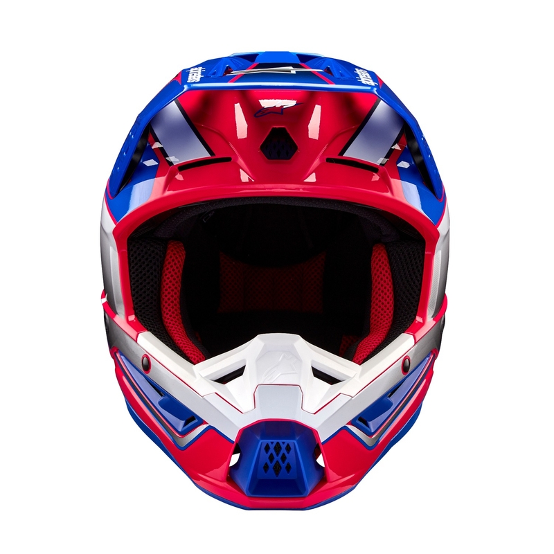 Alpinestars S-M5 Sail Κράνος Motocross λευκό-ροζ-μπλε