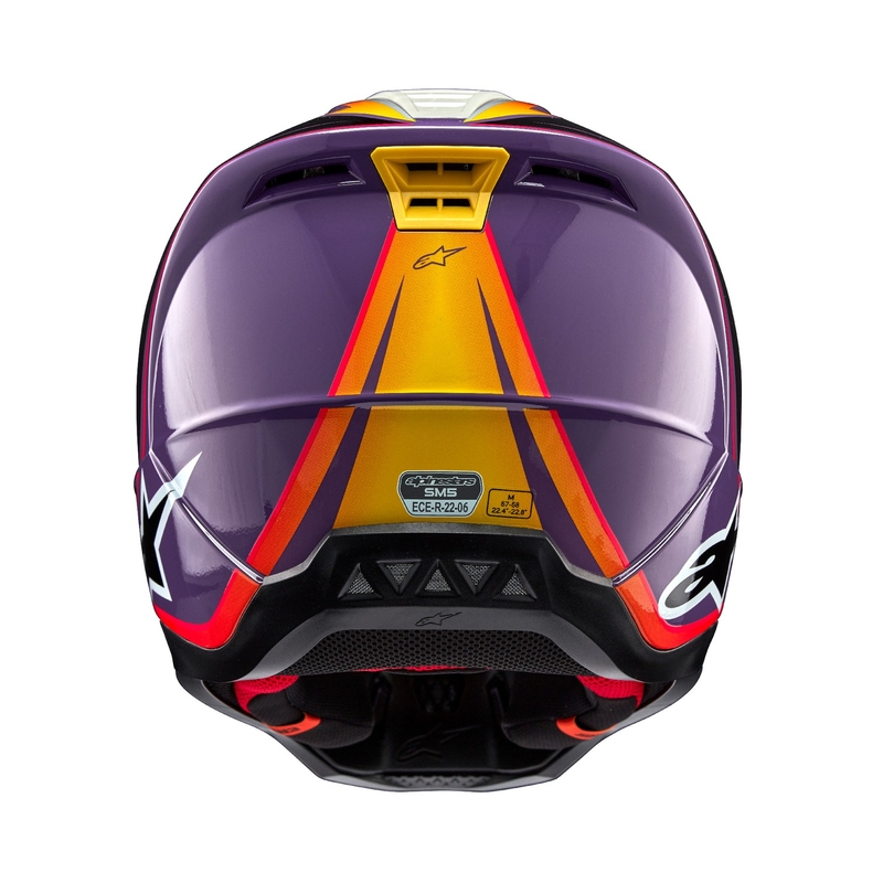 Alpinestars S-M5 Sail κράνος motocross μοβ-μαύρο-ασημί