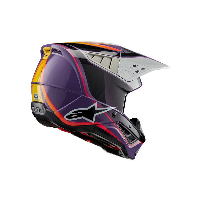 Alpinestars S-M5 Sail κράνος motocross μοβ-μαύρο-ασημί
