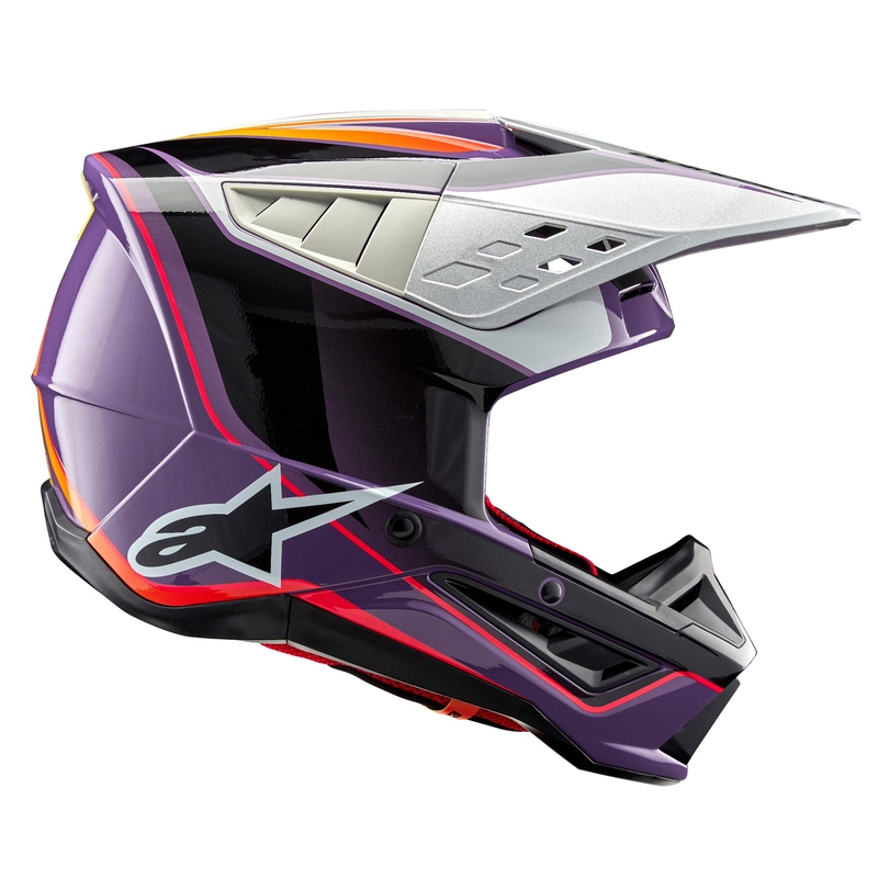 Alpinestars S-M5 Sail κράνος motocross μοβ-μαύρο-ασημί
