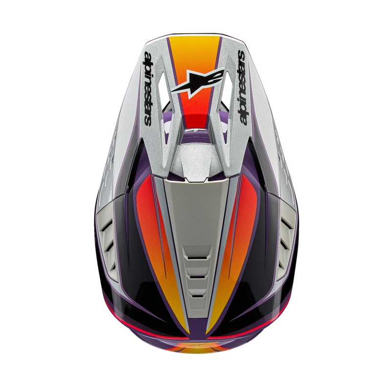 Alpinestars S-M5 Sail κράνος motocross μοβ-μαύρο-ασημί