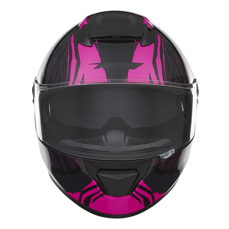 Integrální přilba na motorku NOX N301 Wild černo-fluo růžová výprodej