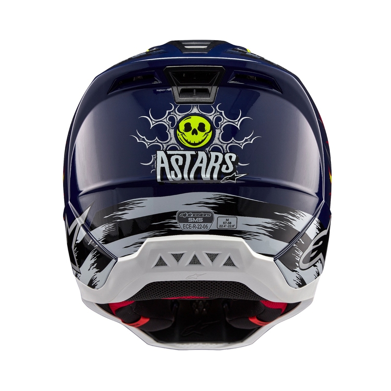 Alpinestars S-M5 Rash κράνος motocross μπλε-κίτρινο φλούο