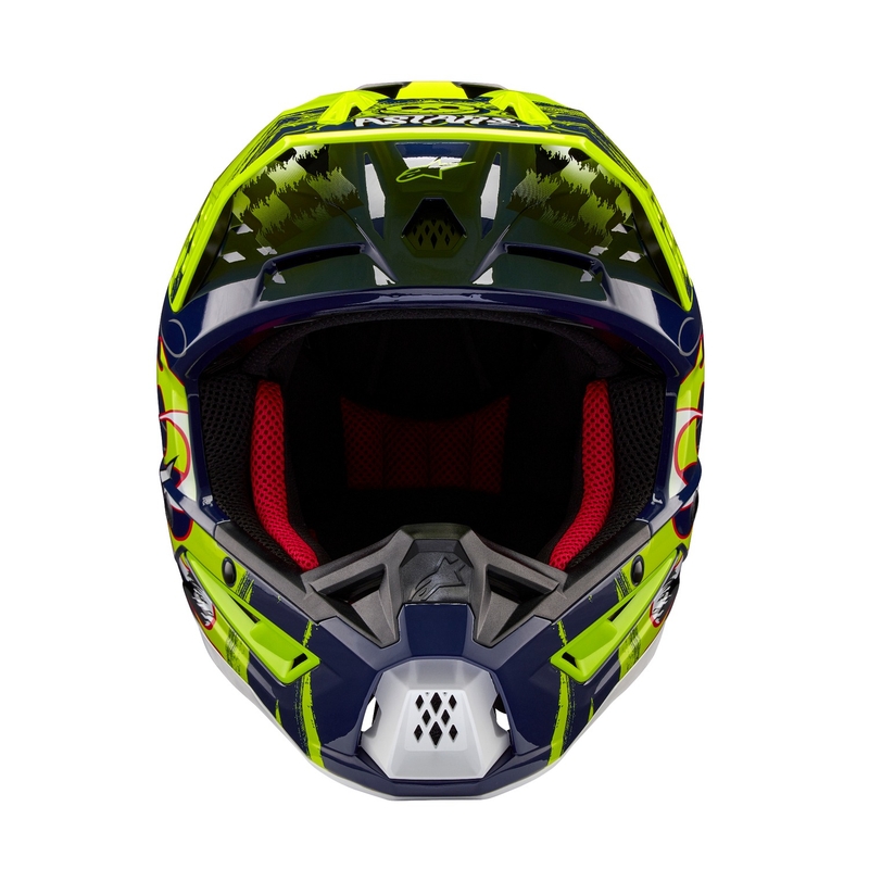 Alpinestars S-M5 Rash κράνος motocross μπλε-κίτρινο φλούο
