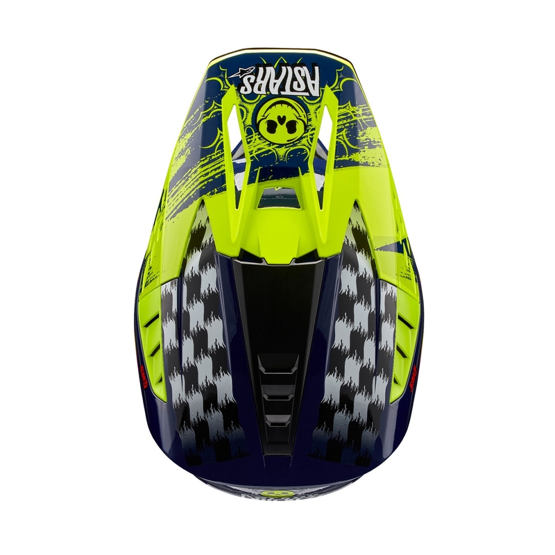 Alpinestars S-M5 Rash κράνος motocross μπλε-κίτρινο φλούο