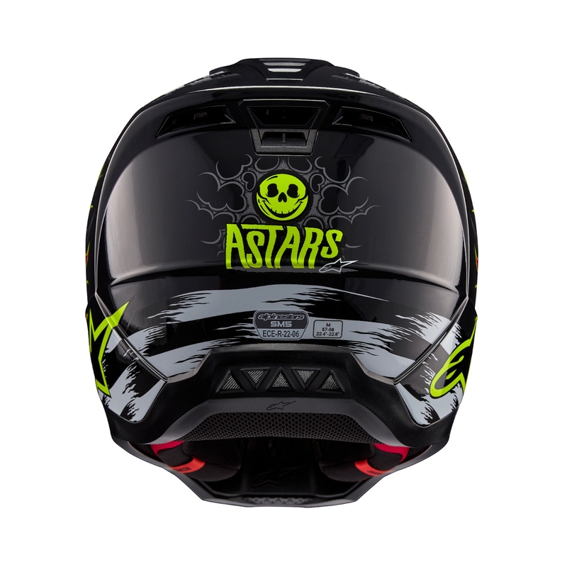 Alpinestars S-M5 Rash γκρι-φλούο κόκκινο κράνος motocross