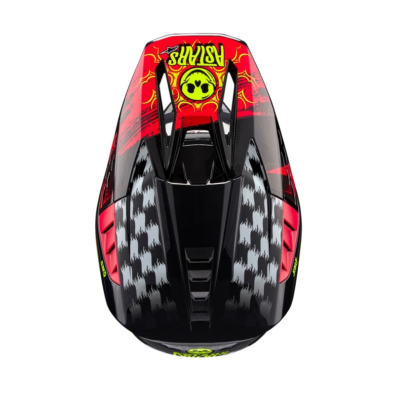 Alpinestars S-M5 Rash γκρι-φλούο κόκκινο κράνος motocross