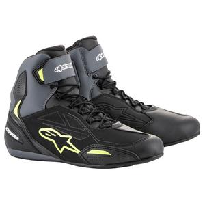 Alpinestars Faster-3 Drystar μαύρο-γκρι-φλούο κίτρινο μπότες μοτοσικλέτας