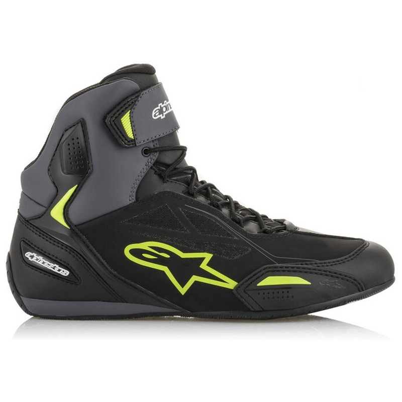 Alpinestars Faster-3 Drystar μαύρο-γκρι-φλούο κίτρινο μπότες μοτοσικλέτας