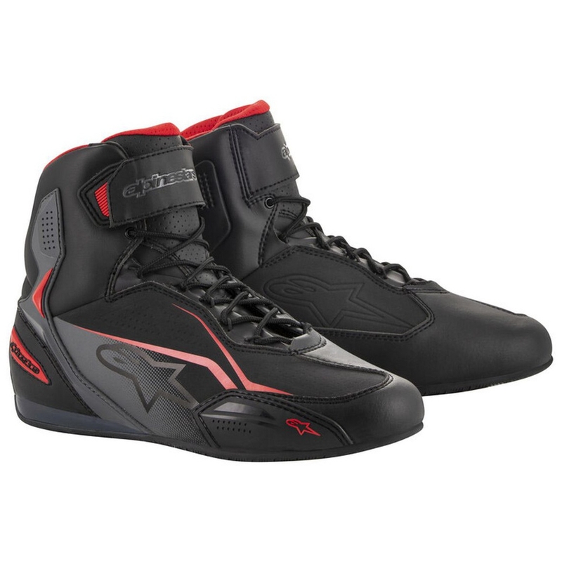 Alpinestars Faster-3 μαύρες-γκρι-κόκκινες μπότες μοτοσικλέτας