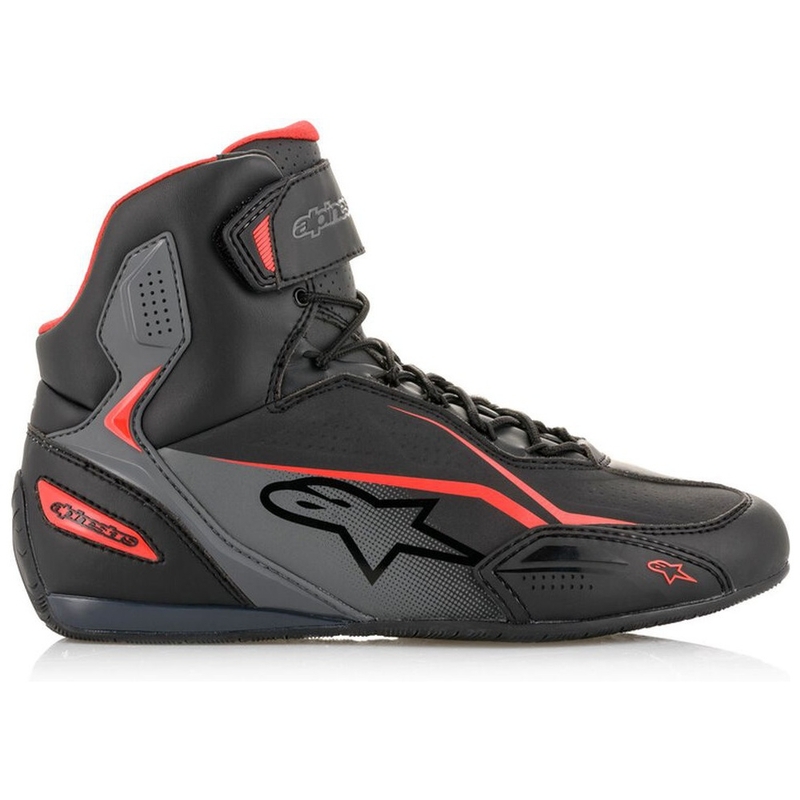 Alpinestars Faster-3 μαύρες-γκρι-κόκκινες μπότες μοτοσικλέτας