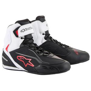 Alpinestars Faster-3 μαύρες, λευκές και κόκκινες μπότες μοτοσικλέτας