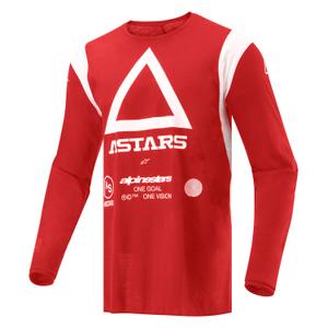 Alpinestars Techdura fluo κόκκινη φανέλα motocross