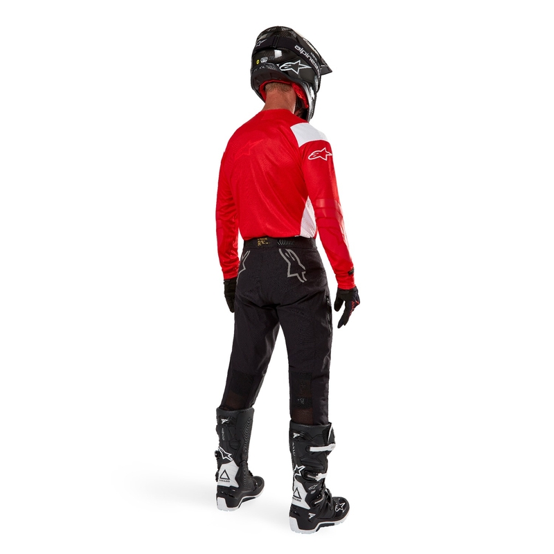 Alpinestars Techdura fluo κόκκινη φανέλα motocross