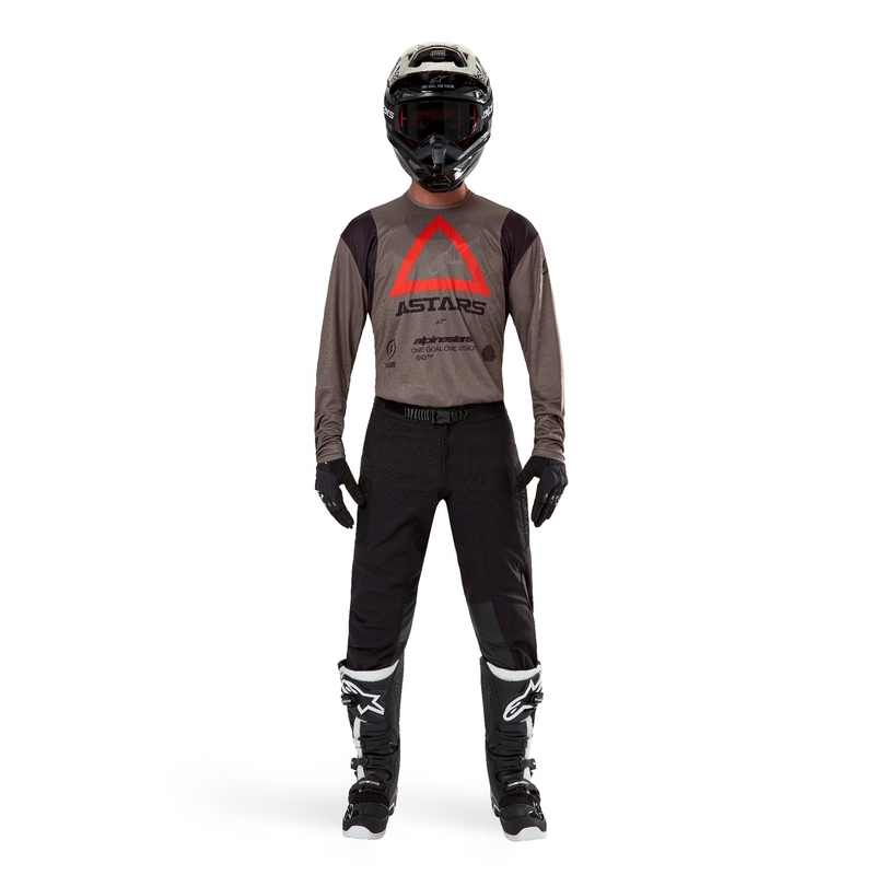 Alpinestars Techdura φανέλα motocross καφέ