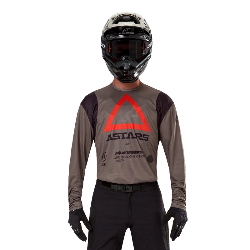 Alpinestars Techdura φανέλα motocross καφέ