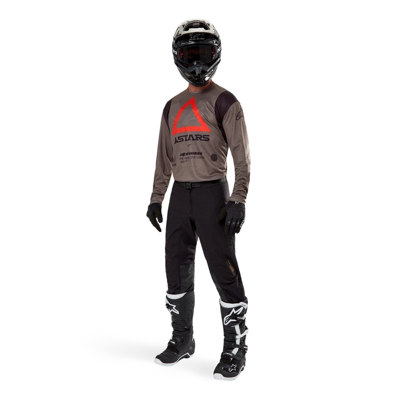 Alpinestars Techdura φανέλα motocross καφέ