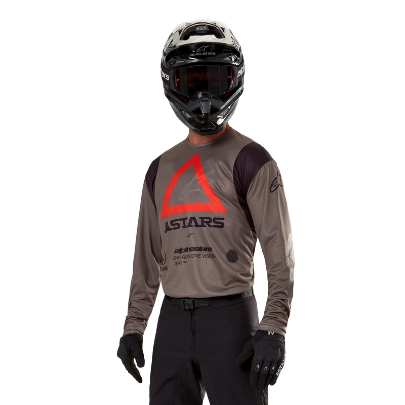 Alpinestars Techdura φανέλα motocross καφέ