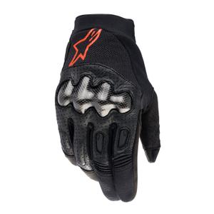 Alpinestars Megawatt 2 γάντια motocross μαύρο-φλούο κόκκινο