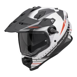 Κράνος Enduro Scorpion ADF-9000 Air Feat ματ λευκό-μαύρο-κόκκινο