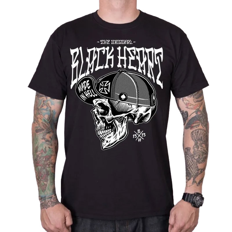 T-shirt Black Heart Mad Mike μαύρο